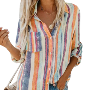 Astylish Button Down Sleeve Blouse