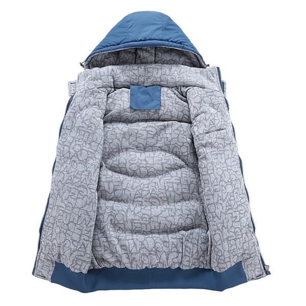Men's Hooded Thick Loose Casual Jacket Vest - Image 8