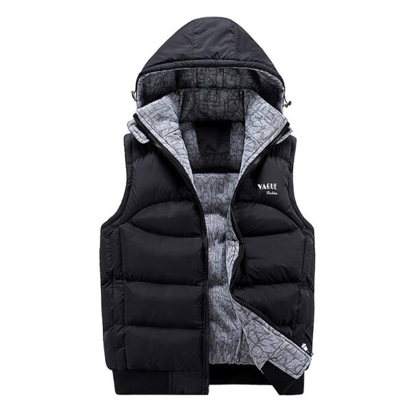 Men's Hooded Thick Loose Casual Jacket Vest